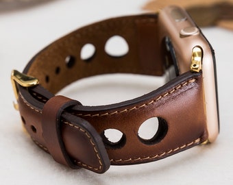 Bruine leren Apple Watch-band
