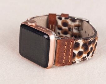 Bruin leren Apple Watch-sportbandje