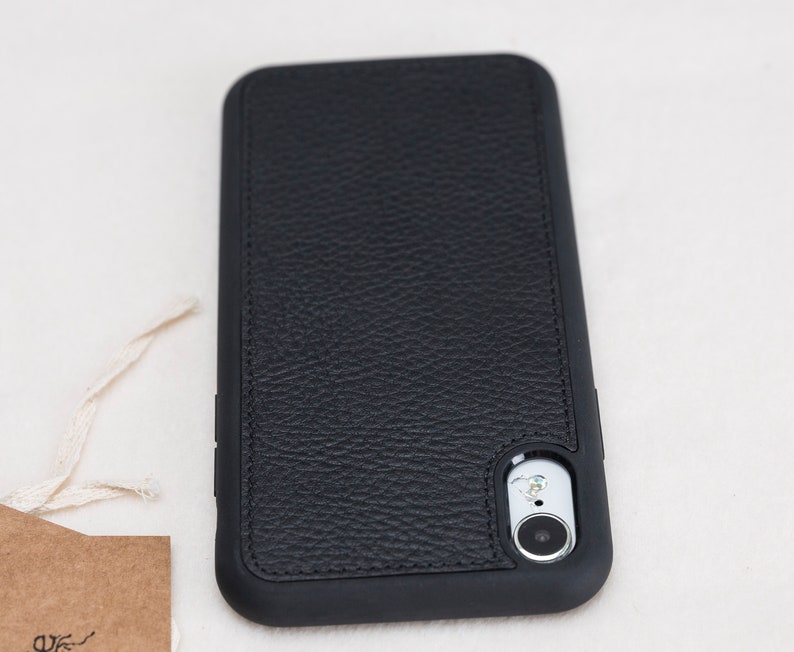 iPhone XR Black Detachable Wallet Case, Genuine Leather Case for iPhone XR, Free Shipping image 6