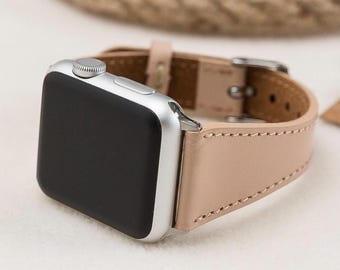 Volnerfleer blush roze slanke band voor Apple Watch 1-11 en Ultra 1-3