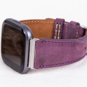 Purple Leather Fitbit Watch Band Fitbit Versa 1 4 lite sense sense 2 Etsy Canada