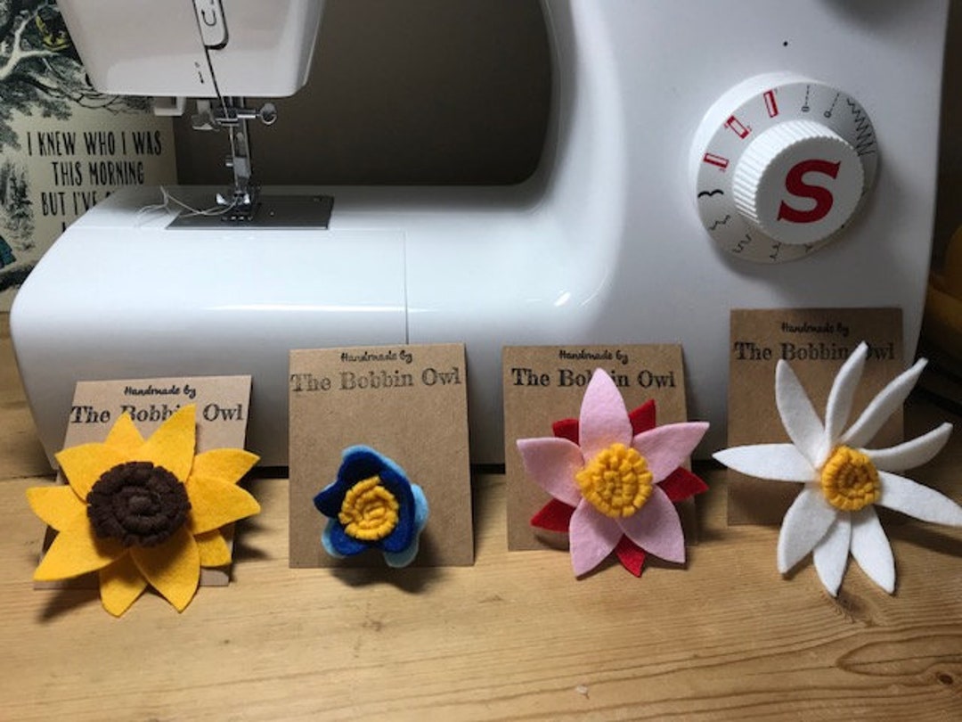 Felt Flower Brooches Etsy UK
