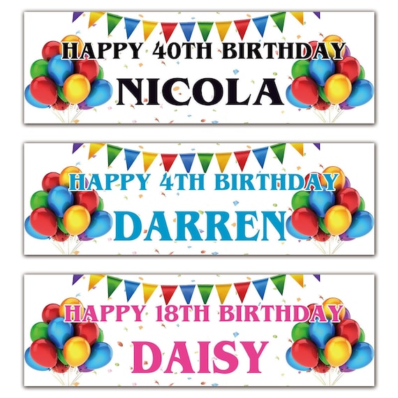 Striscioni Di Buon Compleanno Con Palloncini Colorati E Bandiere In Stile Piatta 23 2147577837