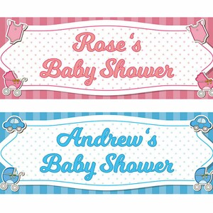 2 Personalised Birthday, Christening, Baptism, Naming Day, Baby Shower Banner