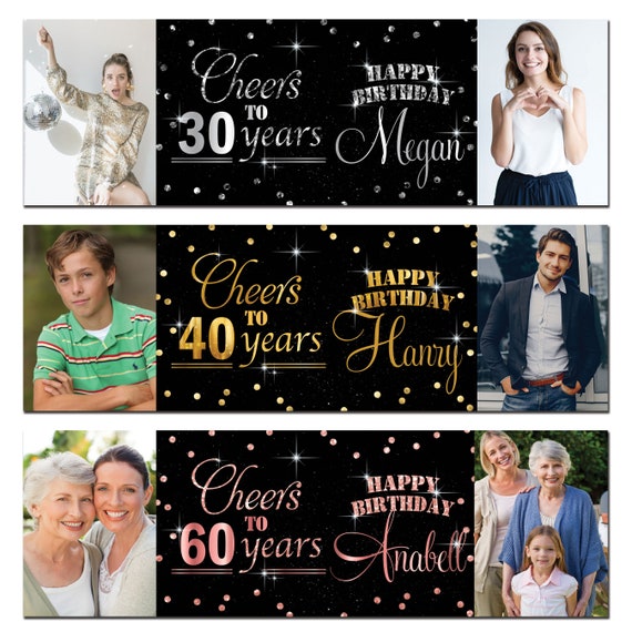 PERSONALISED Happy Birthday Glitter Cake Topper For Party Celebration, Birthday Decoration, Customized topper with ANY Color, ANY NAME, ANY AGE