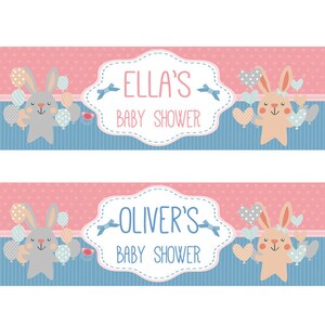 2 Personalised Birthday, Christening, Baptism, Naming Day, Baby Shower Banner