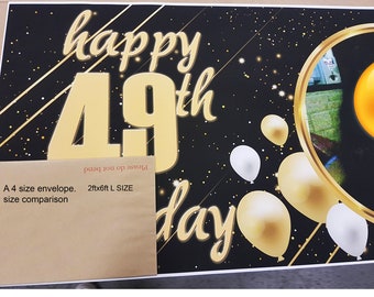 2er-Set Personalisierte Geburtstagsbanner Mit Rotgoldenen Ballons & Sternen – Für 18., 30., 50., 80. Geburtstag & Mehr