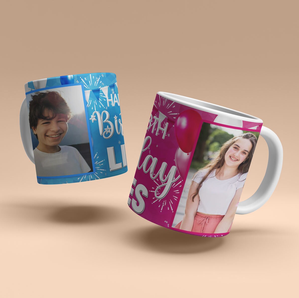 Tasse d'anniversaire personnalisée, cadeau photo, or noir, fête, café, thé, chocolat chaud, article personnalisé pour toute occasion, événements, promotions, mémoire
