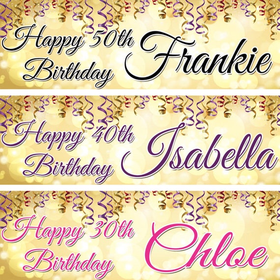 Striscione Compleanno Personalizzabile Con Stelle - Carta