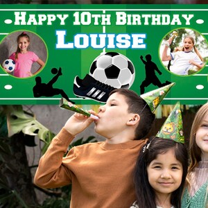 Personalisiertes Fußball-Stadion Banner Zum Geburtstag – Mit Foto, Name & Alter Für Die Kinderparty