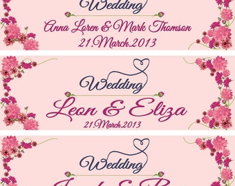 2 personalised wedding engagement banner celebration party decoration poster