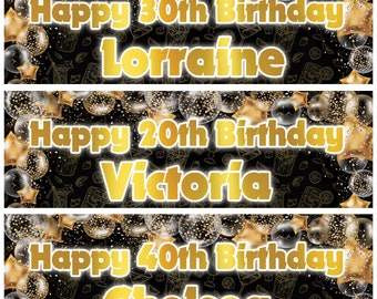 Bannière D'anniversaire Personnalisée En Plein Air Avec Photo Bleue Pour Homme Et Garçon, Décoration De Fête Pour Anniversaire De Mariage, 18, 20, 30, 40 Et 50 Ans