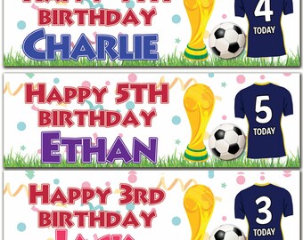 Personalised Birthday Banner – Red Hearts – Adults & Kids – Paper – UK Made By Amazingsticker