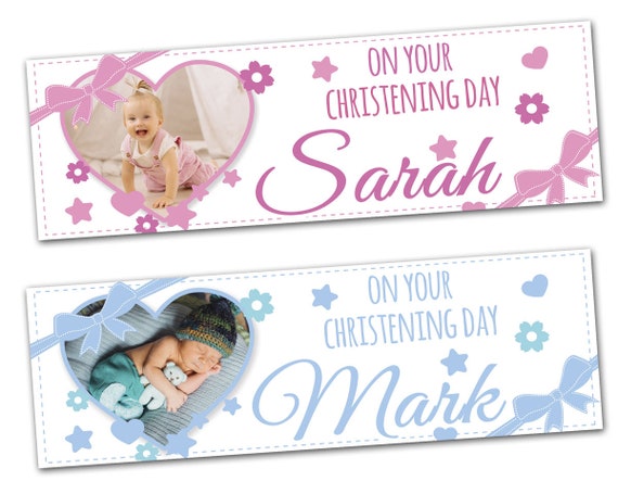 Gran Pancarta Personalizada Para Bautizo, Bautismo, Decoración