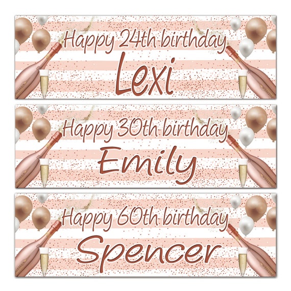 Poster festa compleanno personalizzato sfondo oro palloncino