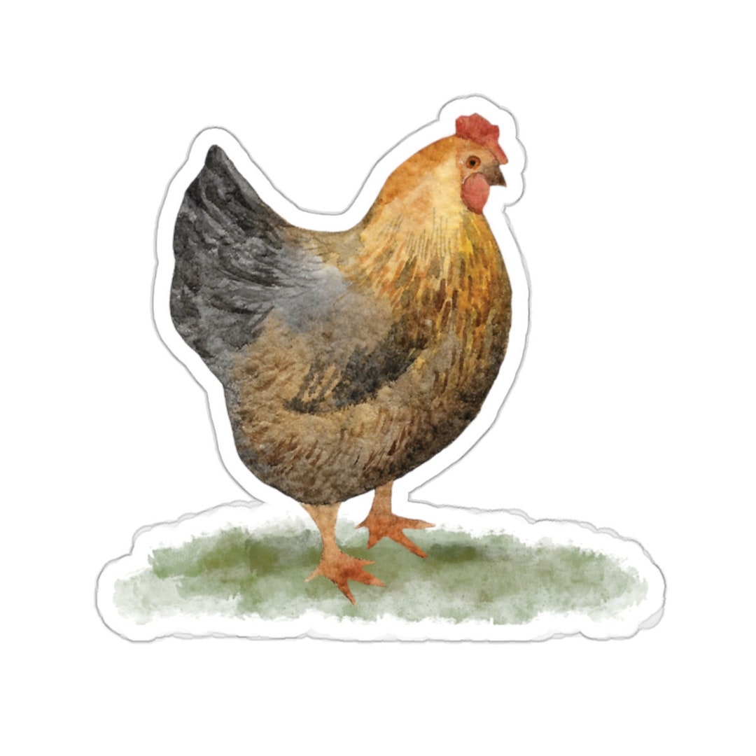 Barnyard Hen Sticker Chicken Sticker Christian Gift Scrapbooking ...