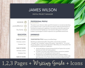 Reanudar plantilla Descarga instantánea, CURRÍCULUM de plantilla, CV profesional de Word, Plantilla de CV personalizada, Plantilla de CV, Currículo creativo Vitae