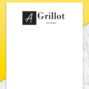 Plantilla de membrete para Word, membrete de negocios personalizado, plantilla estacionaria personalizada diy, papel de membrete de diseño, descarga de impresión