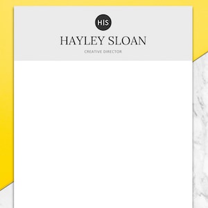 Plantilla de membrete para Word, membrete de negocios personalizado, plantilla estacionaria personalizada diy, papel de membrete de diseño, descarga de impresión