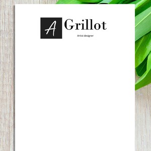 Plantilla de membrete para Word, membrete de negocios personalizado, plantilla estacionaria personalizada diy, papel de membrete de diseño, descarga de impresión