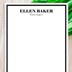 Plantilla de membrete para Word, membrete de negocios personalizado, plantilla estacionaria personalizada diy, papel de membrete de diseño, descarga de impresión
