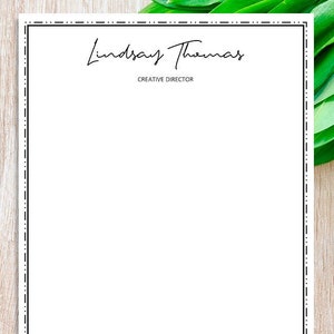 Plantilla de membrete para Word, membrete de negocios personalizado, plantilla estacionaria personalizada diy, papel de membrete de diseño, descarga de impresión