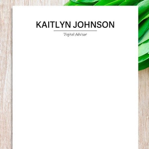 Plantilla de membrete para Word, membrete de negocios personalizado, plantilla estacionaria personalizada diy, papel de membrete de diseño, descarga de impresión