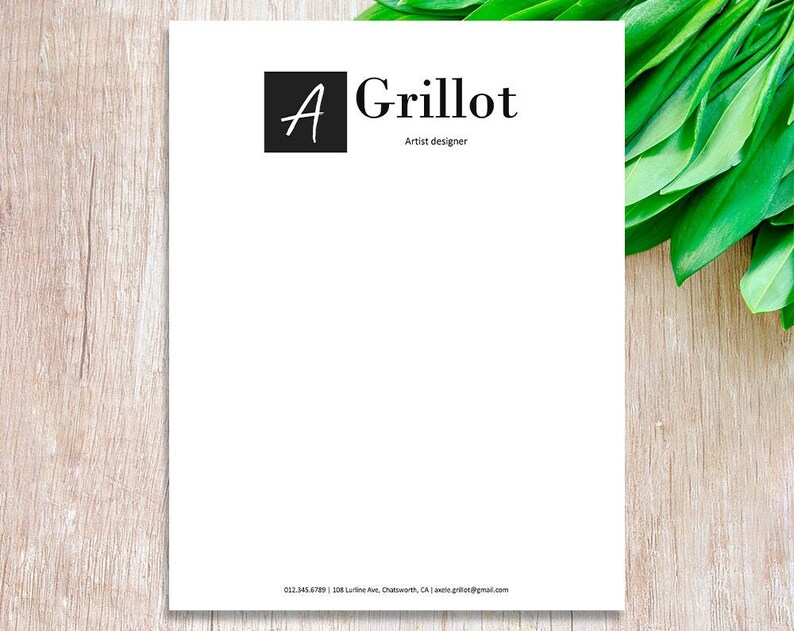 Letterhead Template for Word Personalized Business | Etsy