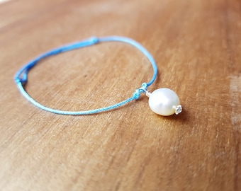 Hand made Freshwater pearl with 925 sterling silver and zirconium