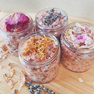 Botanical Bath Salts, Bath Soak, Lavender Bath salts, Relaxation salts, Himalayan Bath Salts, Himalayan Soak, Rose Bath Salts, Essential oil