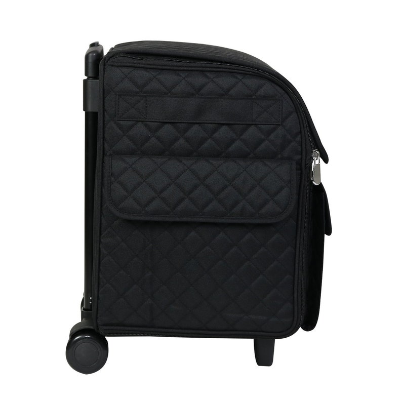 Collapsible Rolling Serger Machine Case Black Quilted Etsy