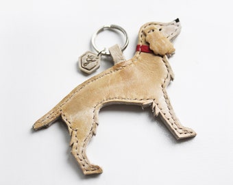 Custom Leather Cocker Spaniel Keyring: Handcrafted Dog Lover Gift