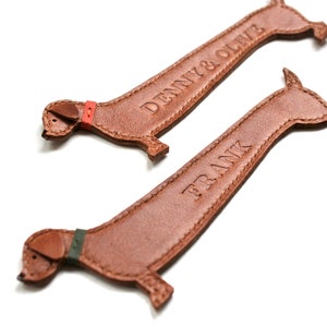 Sausage Dog Bookmark, Custom Leather Bookmark, Miniature Dachshund Gift, Christmas gift,Dog Bookmark, Dapple Dachshund Bookmark, Doxie image 6