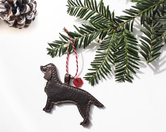 Custom Spaniel Bauble, Spaniel Christmas, Show Cocker Spaniel, Leather Bauble, Cocker Spaniel, Christmas Pet Ornament, Pet Bauble, Dog Decor