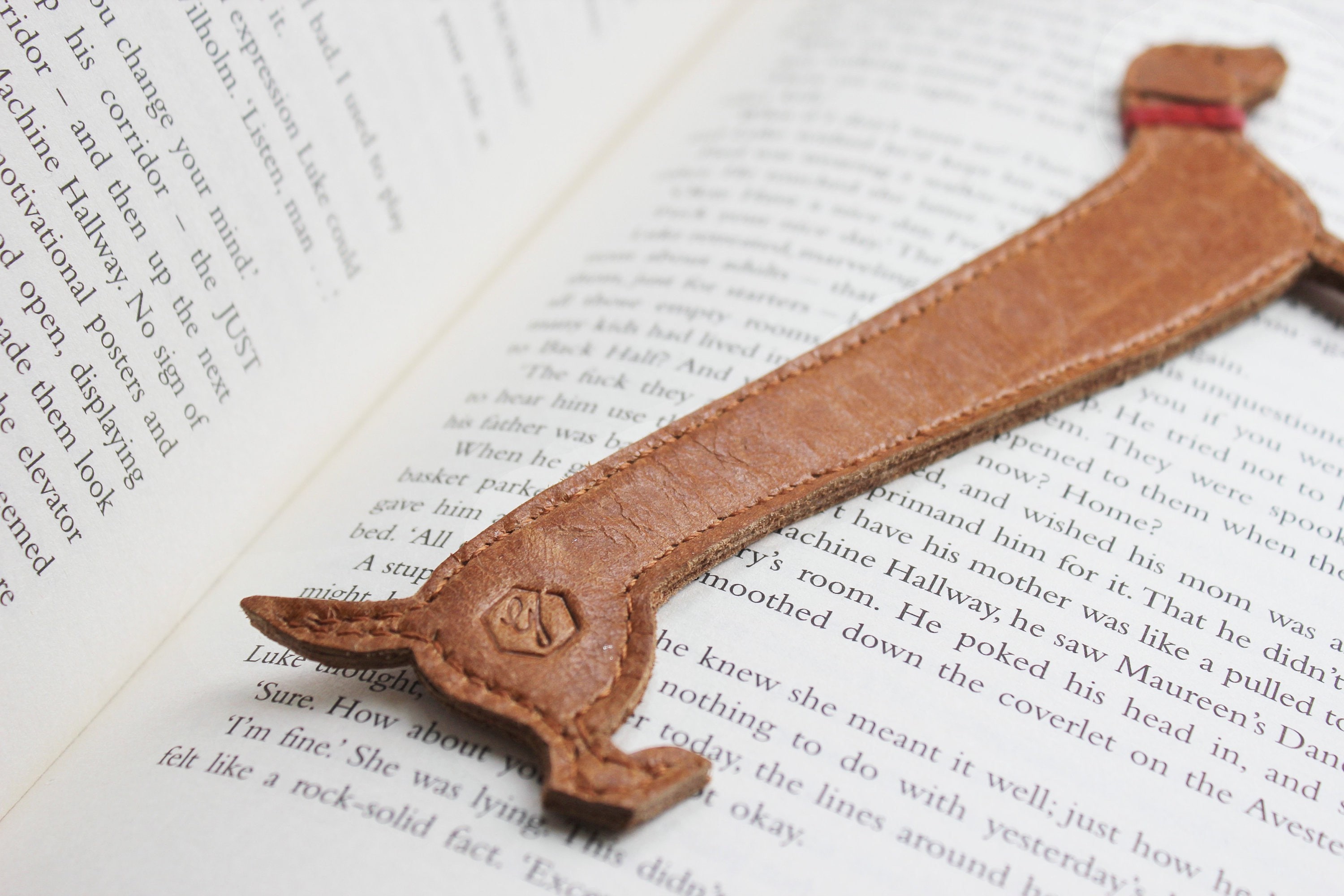 Sausage Dog Bookmark, Custom Leather Bookmark, Miniature Dachshund Gift, Christmas gift,Dog Bookmark, Dapple Dachshund Bookmark, Doxie