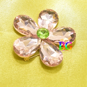 Rhinestone Flower Spring Brooch | Rhinestone Brooch | Flower Brooch | Floral Brooch | Rhinestone Jewelry