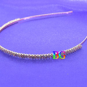 Pink Rose Gold Rhinestone Headband | Rose Gold Headband | Rhinestone Headband | Elegant Headpiece | Pink Hair Band