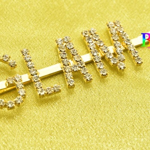 Glam Rhinestone Hair Pin | Gold Hair Pin | Rhinestone Hair Pin | Gold and Rhinestone Barrette | Rhinestone Bobby Pin