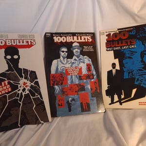 100 Bullets graphic Novel Comic Lot Of 3 Split Second, Hang up, First Shot