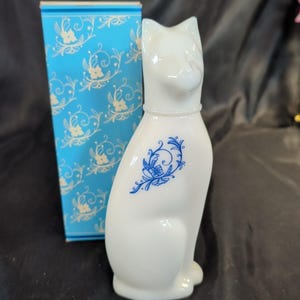 Avon Blue Cat Bottle - Etsy