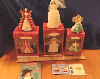 Hallmark Lote de 3 Barbies Navidad Día de Boda Ángel de la Alegría 3 Barbies Nuevas en caja