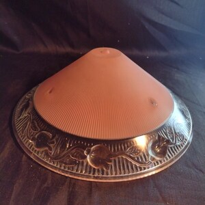 Vintage Flush Mount Ceiling Light Shade with Ornate Silver