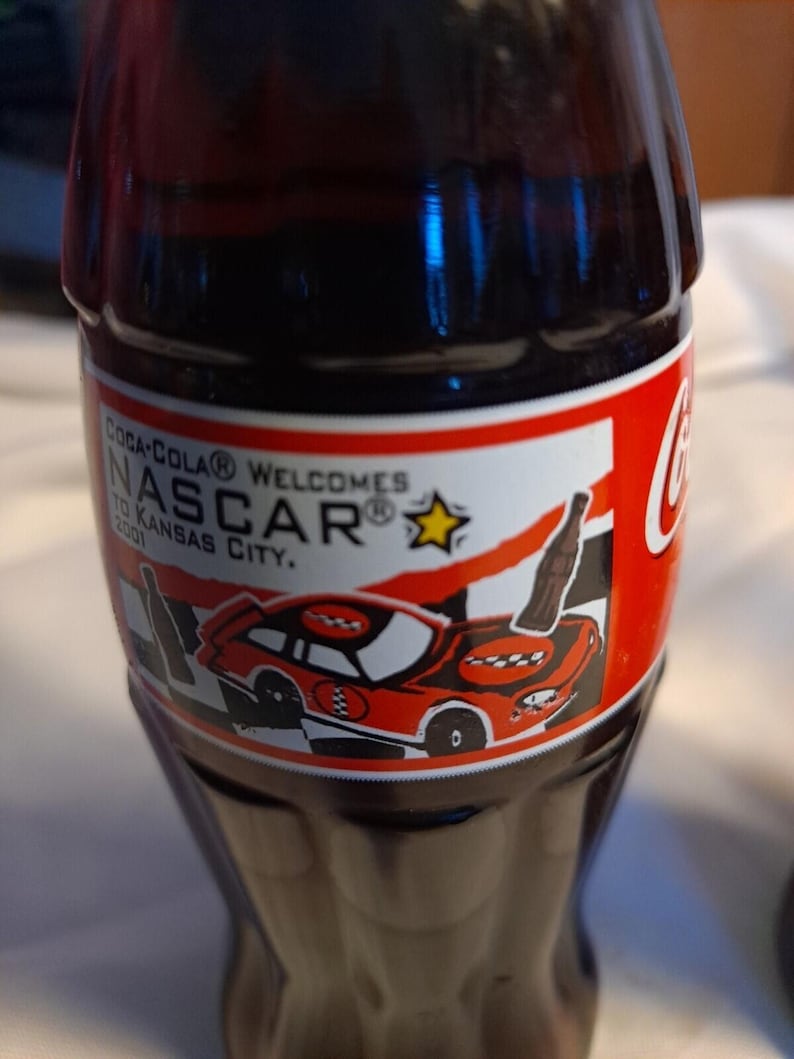 Lote de 4 botellas familiares de Coca-Cola Nascar Racing de Ricky Dale, Kansas City imagen 5