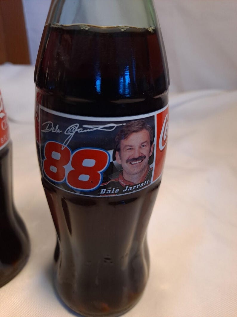 Lote de 4 botellas familiares de Coca-Cola Nascar Racing de Ricky Dale, Kansas City imagen 2