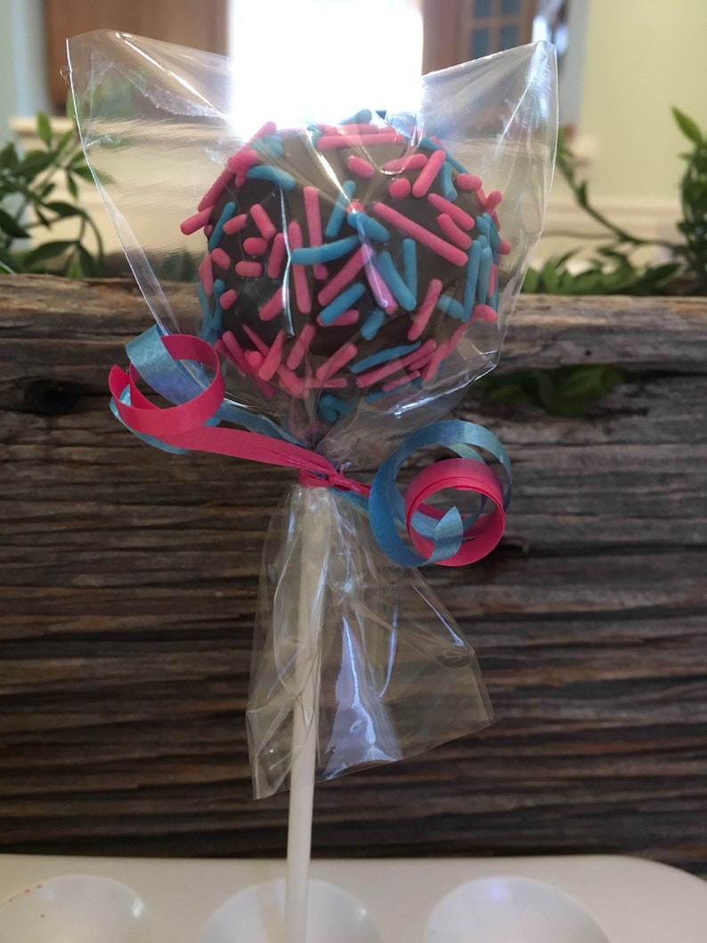 Pink and Blue Cake Pops Gender Reveal Cake Pops Baby Etsy