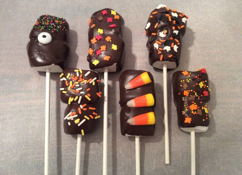 Halloween Marshmallow Pops Halloween Candy Halloween Party | Etsy