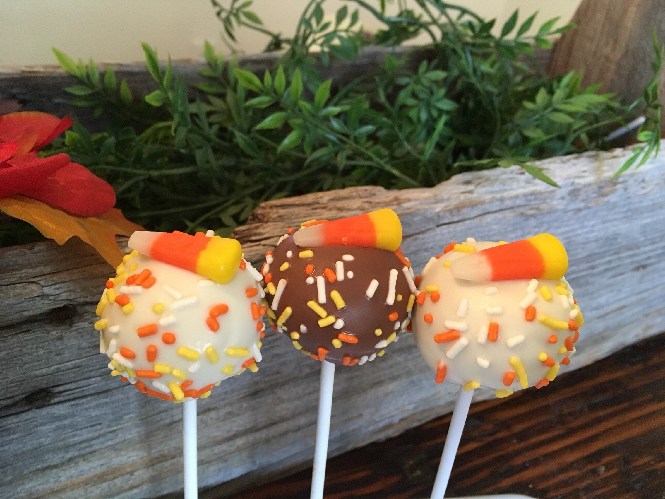 Candy Corn Cake Pops Thanksgiving Cake Pops Assorted Fall Etsy