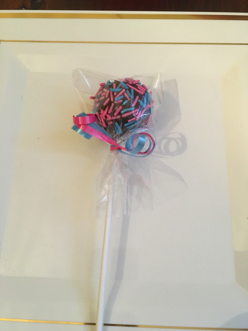 Pink and Blue Cake Pops Gender Reveal Cake Pops Baby Etsy