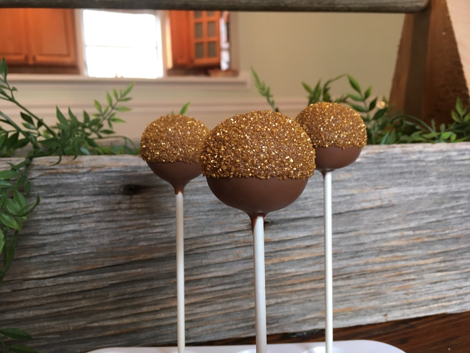 Half Dipped Gold Cake Pops Baby Shower Cake Pops 1st Etsy