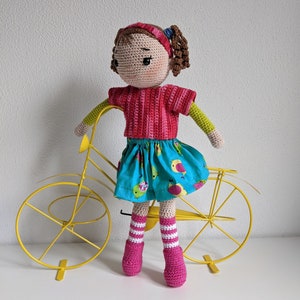 Cute girl doll with clothes and a small doll. image 4